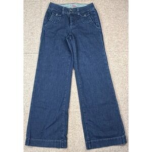 Worn Vintage Women's Flared Wide Leg‎ Denim Jean's Size 10